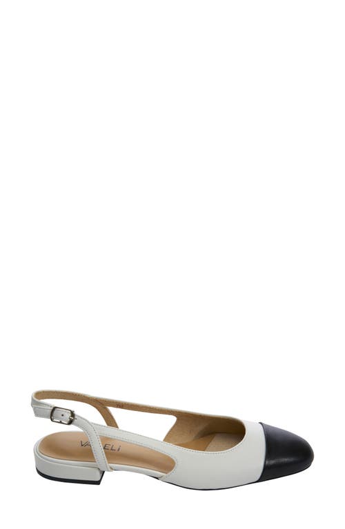 Vaneli Tisha Cap Toe Slingback Flat In White