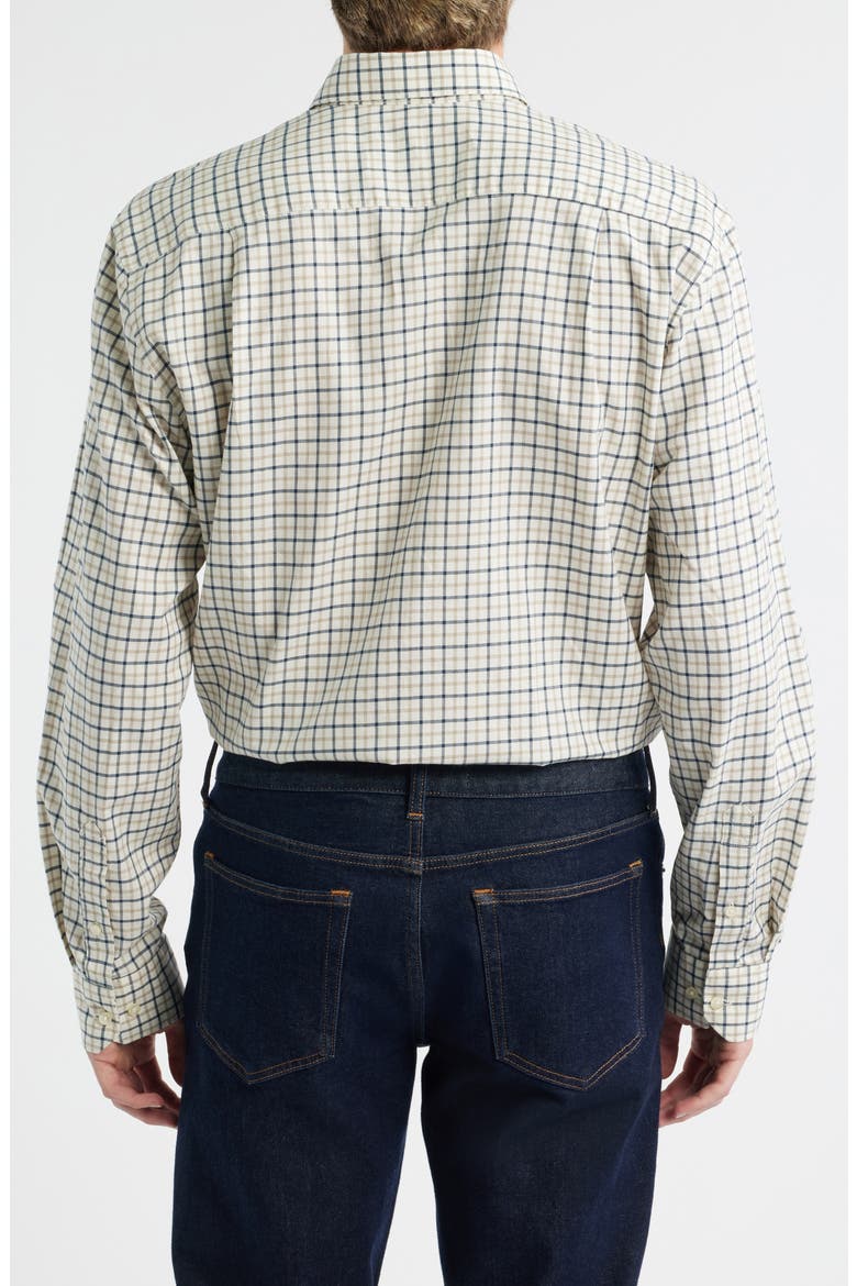 Preston Regular Fit Tattersall Button-Down Shirt, Alternate, color, NAVY