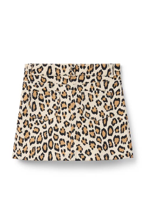Janie And Jack Leopard Button Skirt In Sand