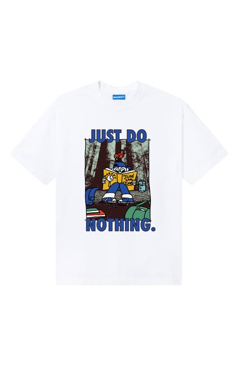 Just Do Nothing Cotton Graphic T-Shirt