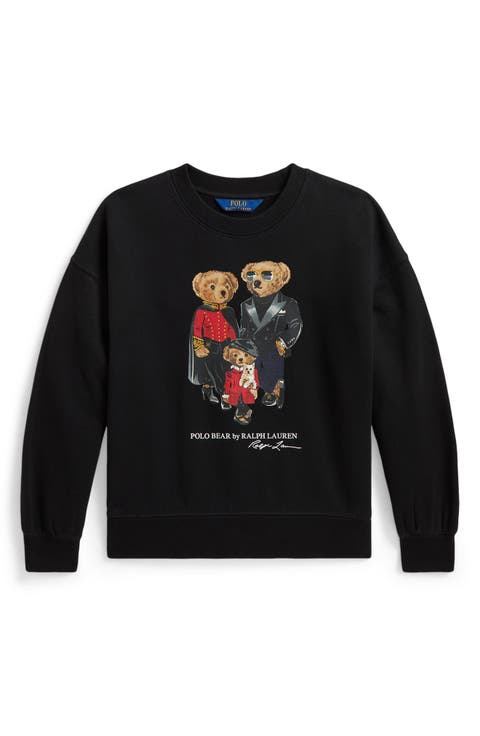 Kids' Polo Bear Family Graphic Print Sweatshirt