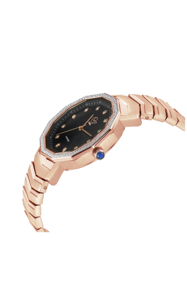 Spello II Mother-of-Pearl & Diamond Bracelet Watch, 36mm, Alternate, color, ROSE GOLD