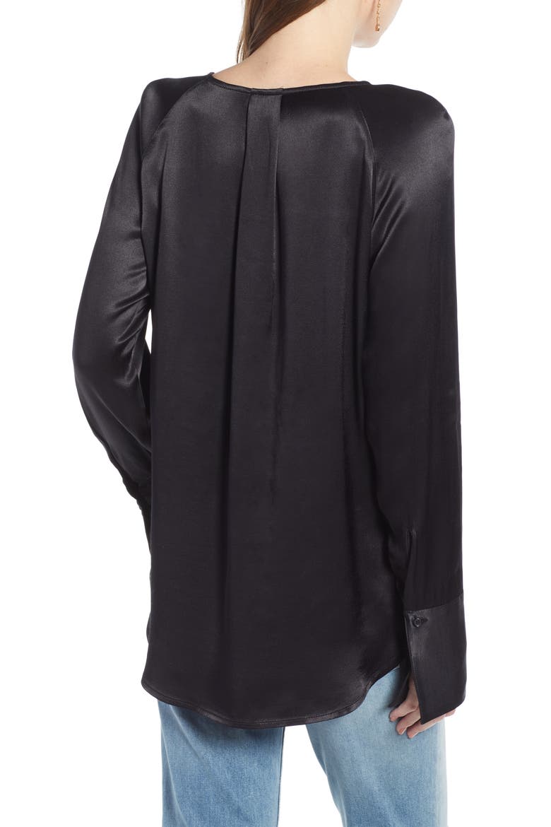 Pleat Front Top, Alternate, color, BLACK