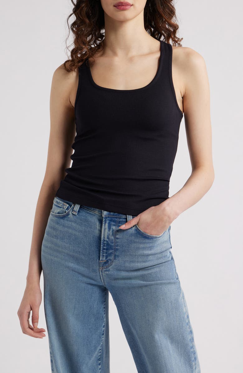FRAME The Rib Scoop Neck Tank, Main, color, 