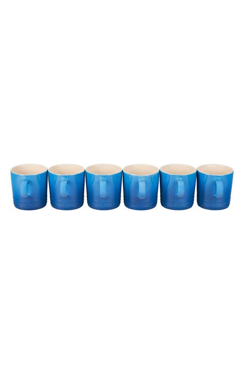 Le Creuset Set Of 6 12-ounce Stoneware Mugs In Marseille