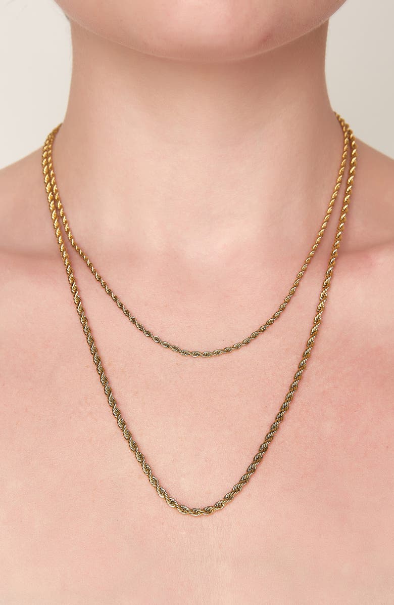 Petit Moments Viper Layered Chain Necklace, Alternate, color, Gold