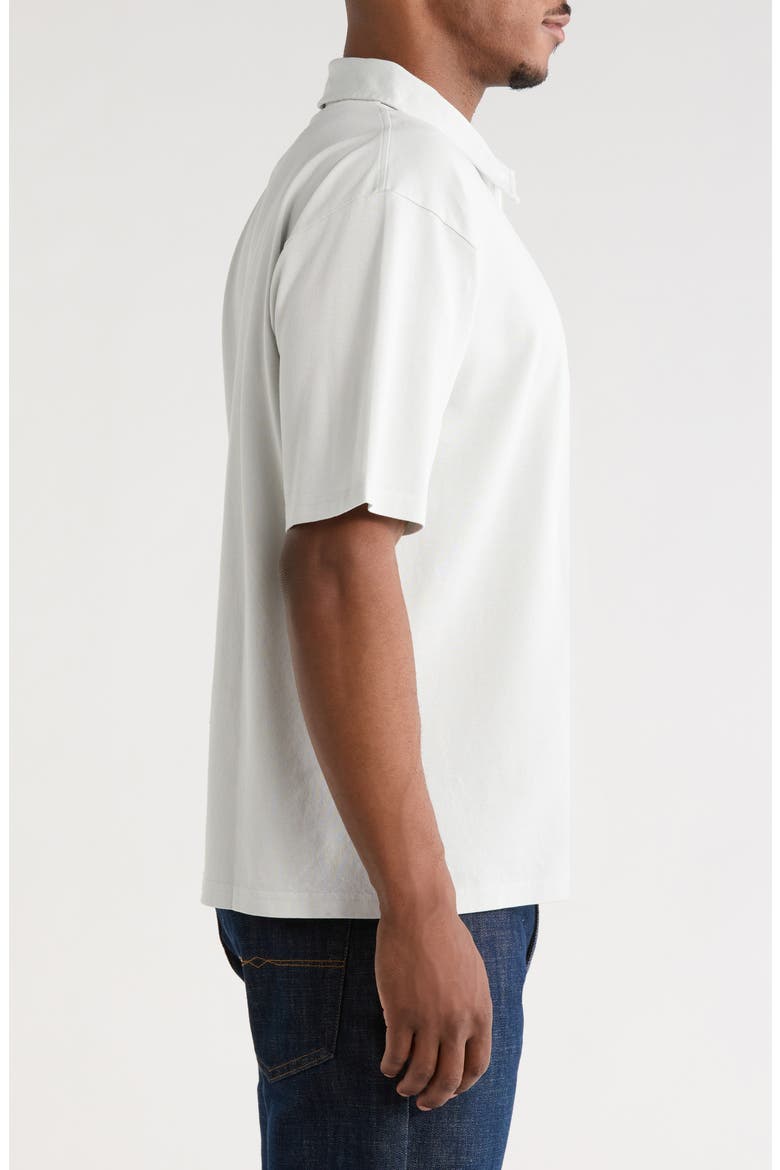 Half Zip Piqué Mercerized Cotton Polo, Alternate, color, PALE BLUE