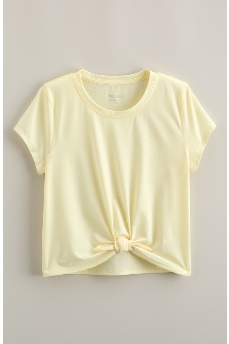 Kids' Tie It Short Sleeve Top, Main, color, YELLOW FROST