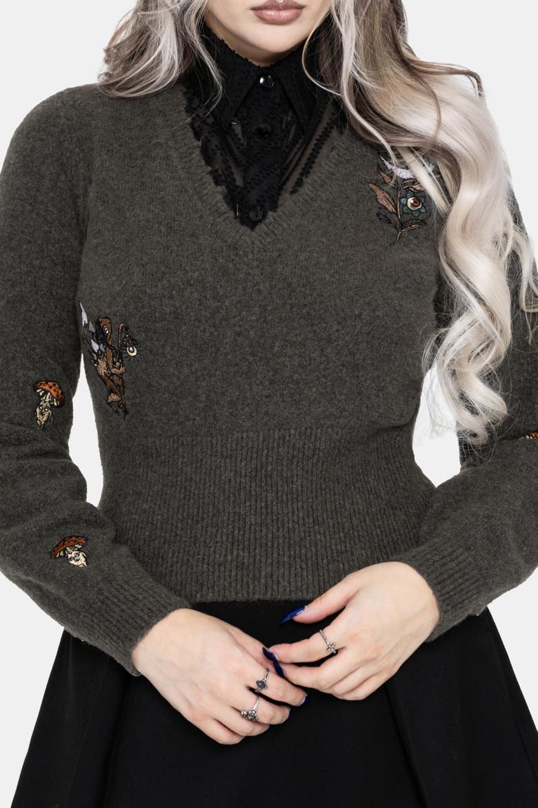 Hexborn Baba Yaga Knit Jumper, Alternate, color, Grey