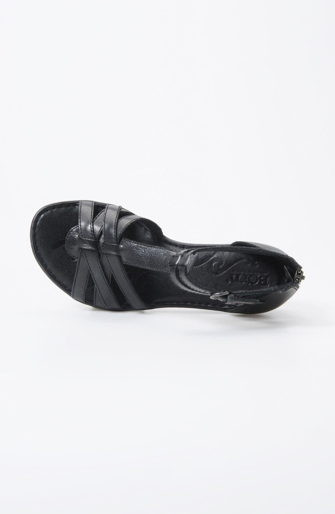 'Delano' Sandal, Alternate, color, BLACK