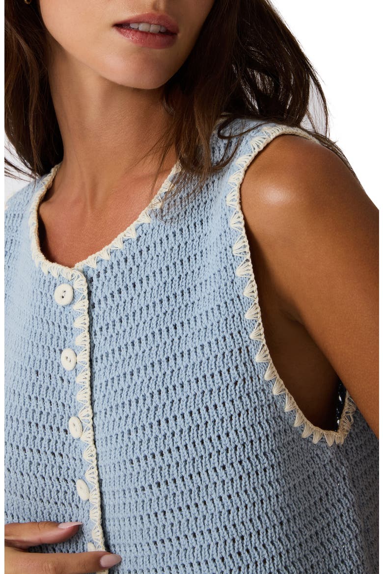 Annya Sweater Vest, Alternate, color, BLUE ICE