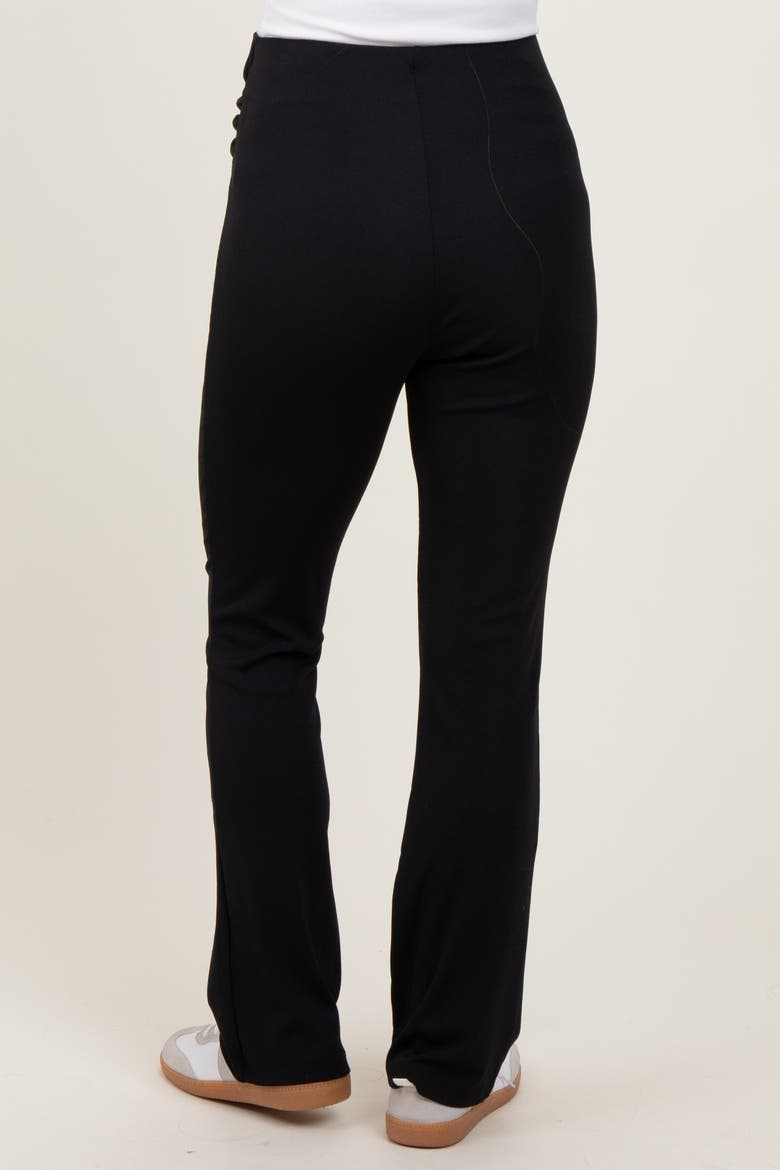 High Waist Maternity Kick Flare Pants, Alternate, color, Black