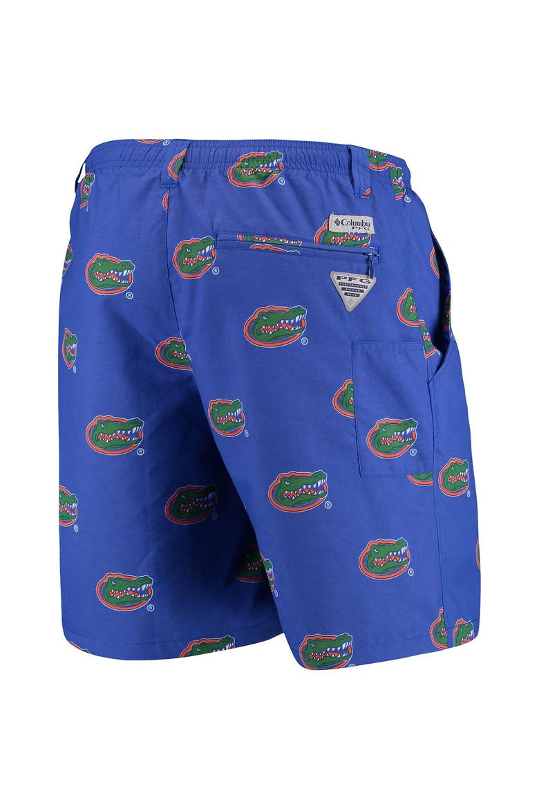 Men's Columbia PFG Royal Florida Gators Backcast II 8" Omni-Shade Hybrid Shorts, Alternate, color, Royal