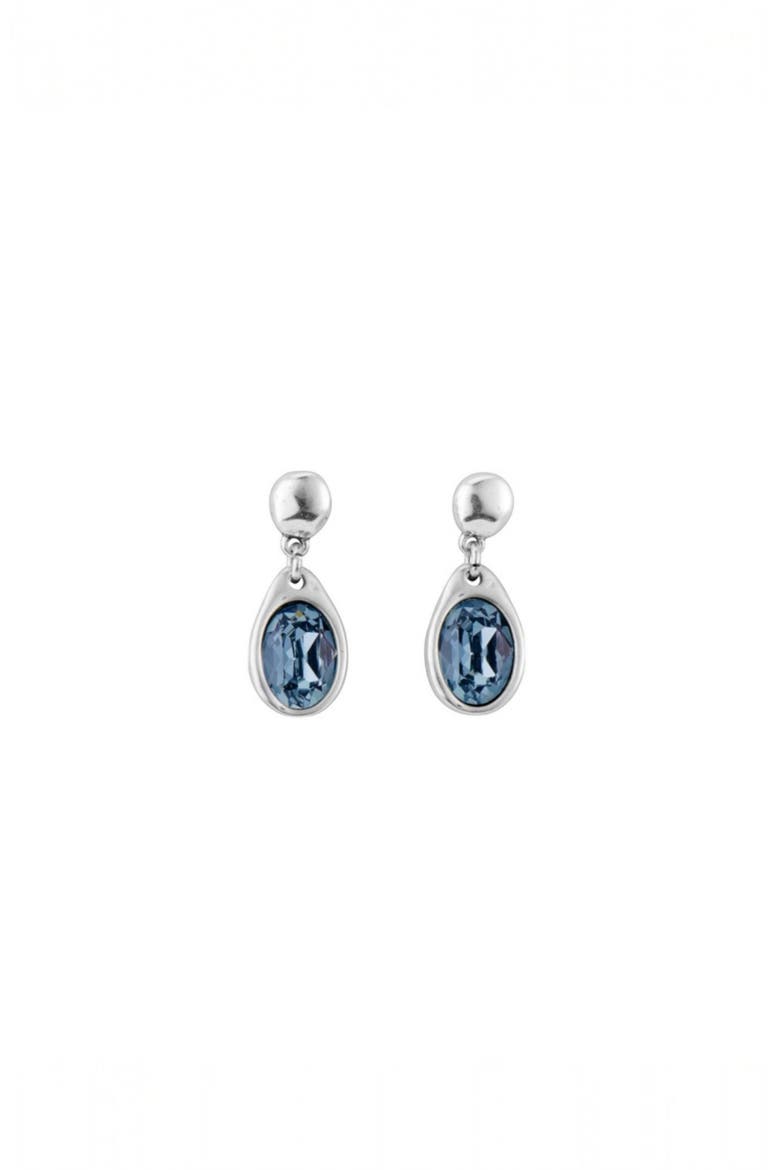 Crystal Accent Dangle Earrings, Main, color, Silver