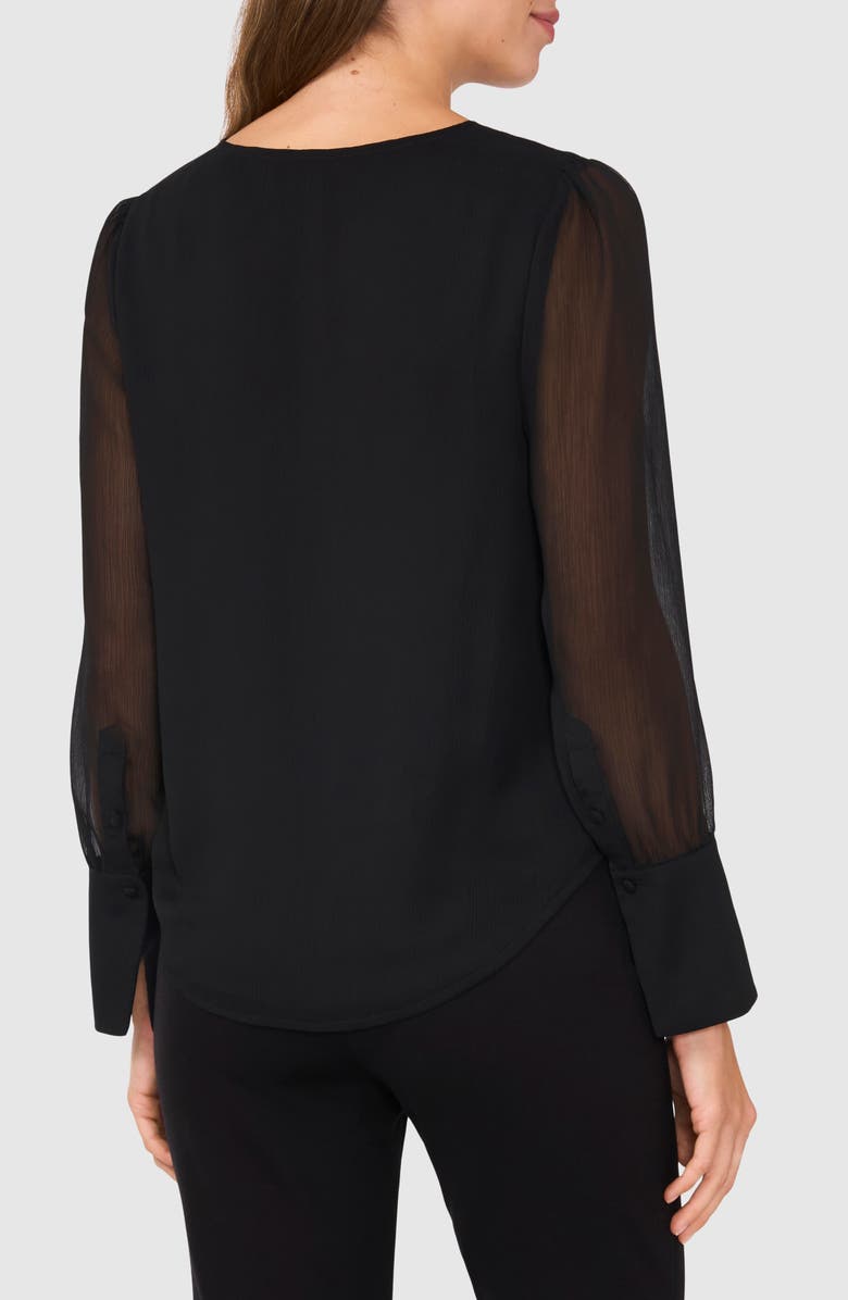 Halogen<sup>®</sup> Faux Wrap Chiffon Top, Alternate, color,
