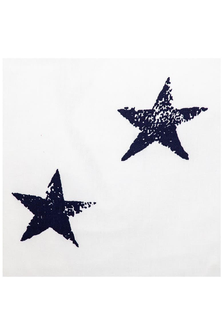 Star Cotton Pillow, Alternate, color, WHITE