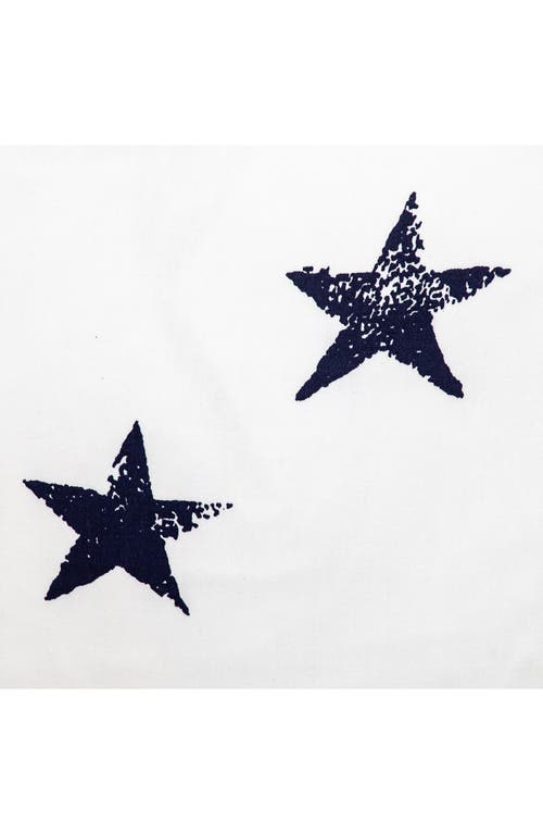 Parkland Collection Star Cotton Pillow In White