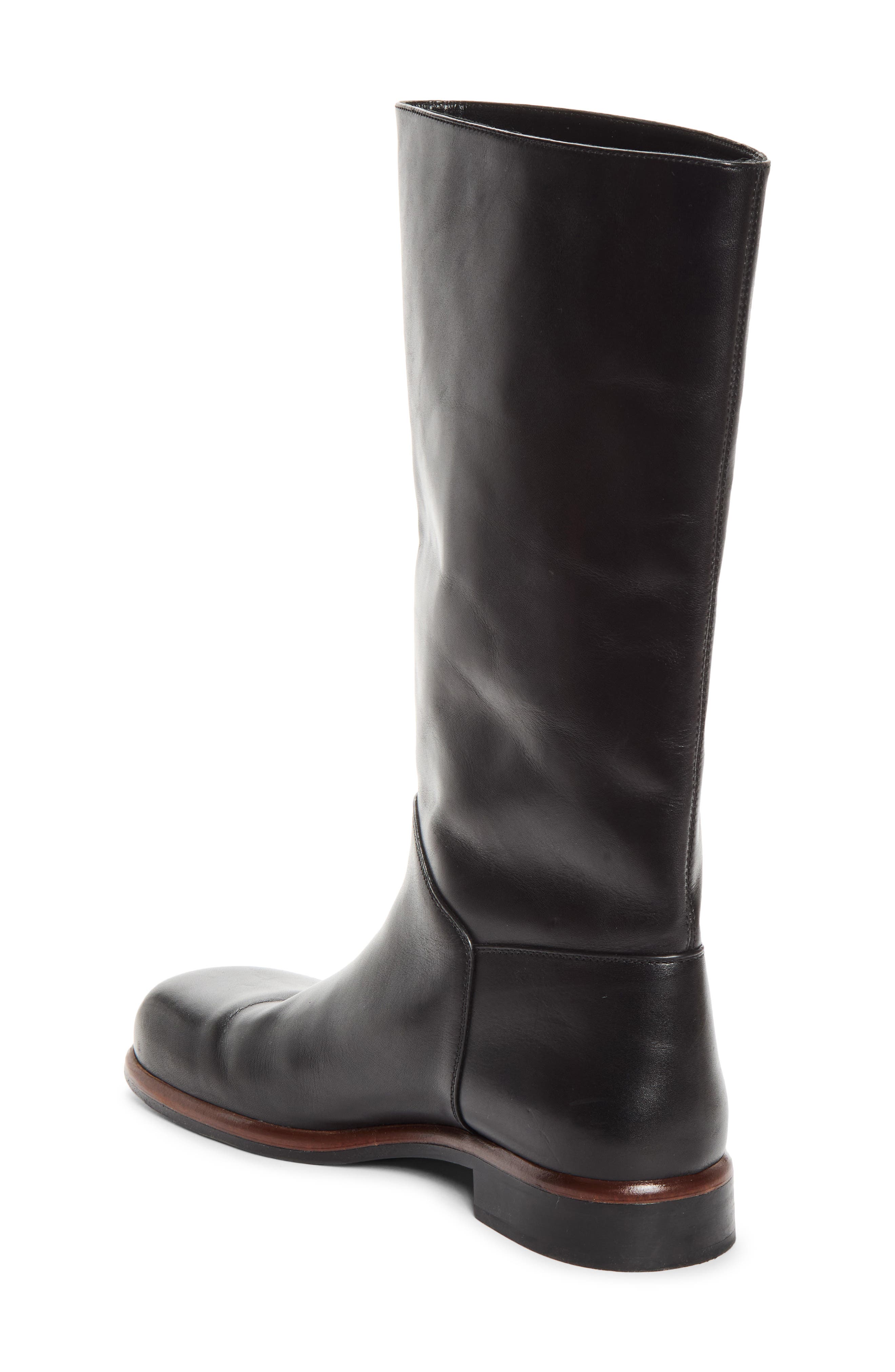 Esme Leather Boot, Alternate, color, BLACK