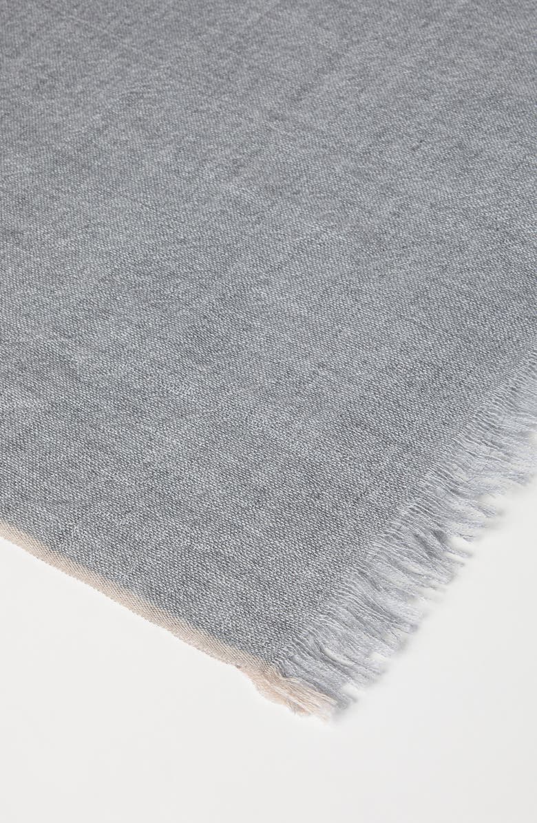 Brunello Cucinelli Scarf with selvedge, Alternate, color, Grey