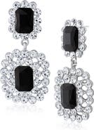 JARDIN Emerald Cut Stone Drop Earrings