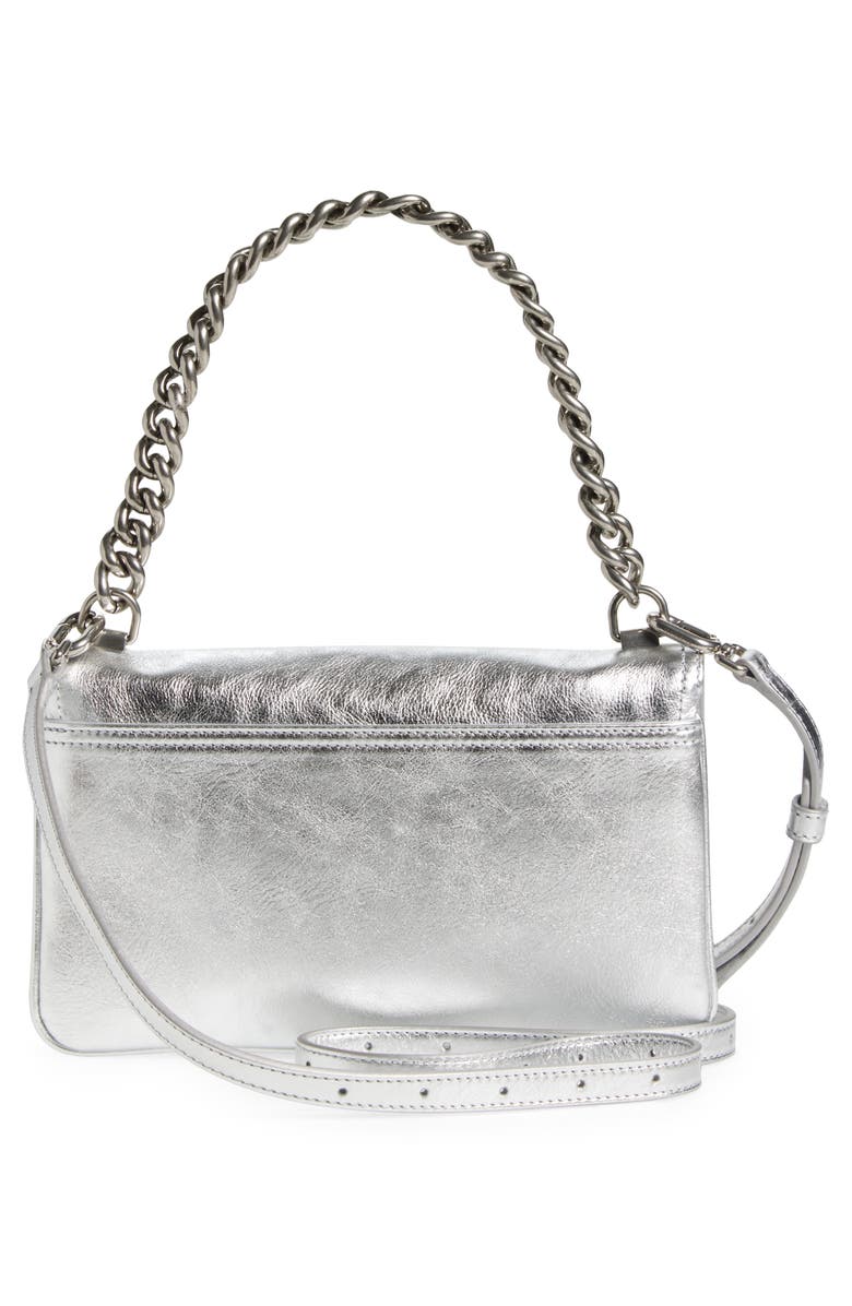 Balenciaga BB Soft Metallic Leather Smartphone Crossbody Bag, Alternate, color, 