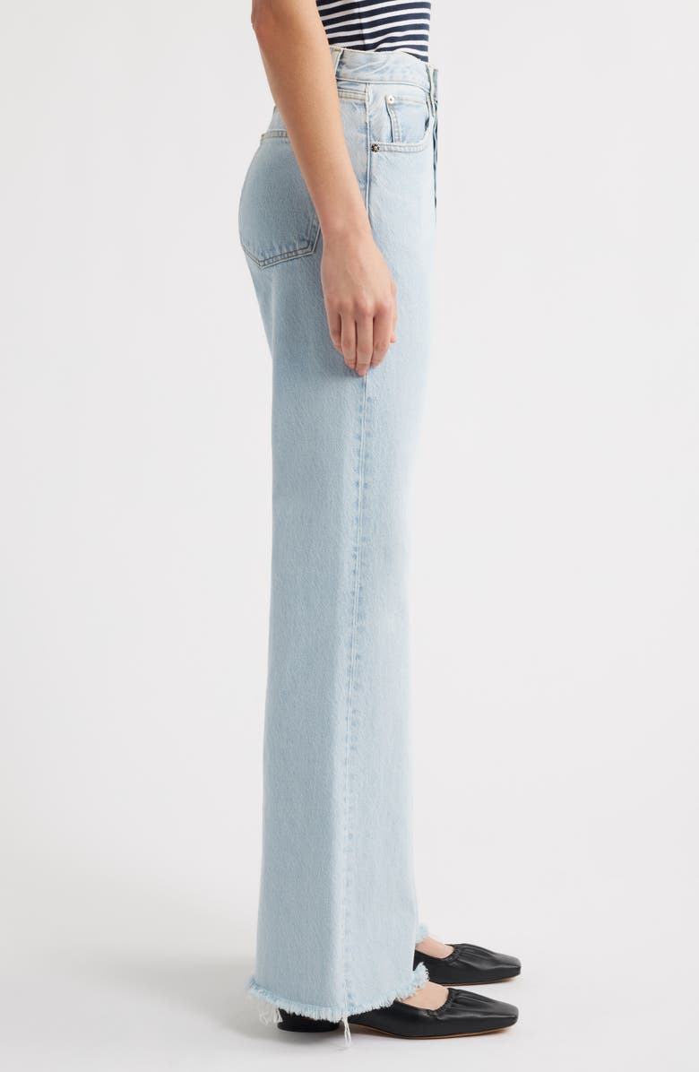 FRAME The Lax Frayed High Waist Flare Jeans, Alternate, color, Wisp Raw Fray