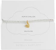 Estella Bartlett Sienna Folded Heart Beaded Stretch Bracelet