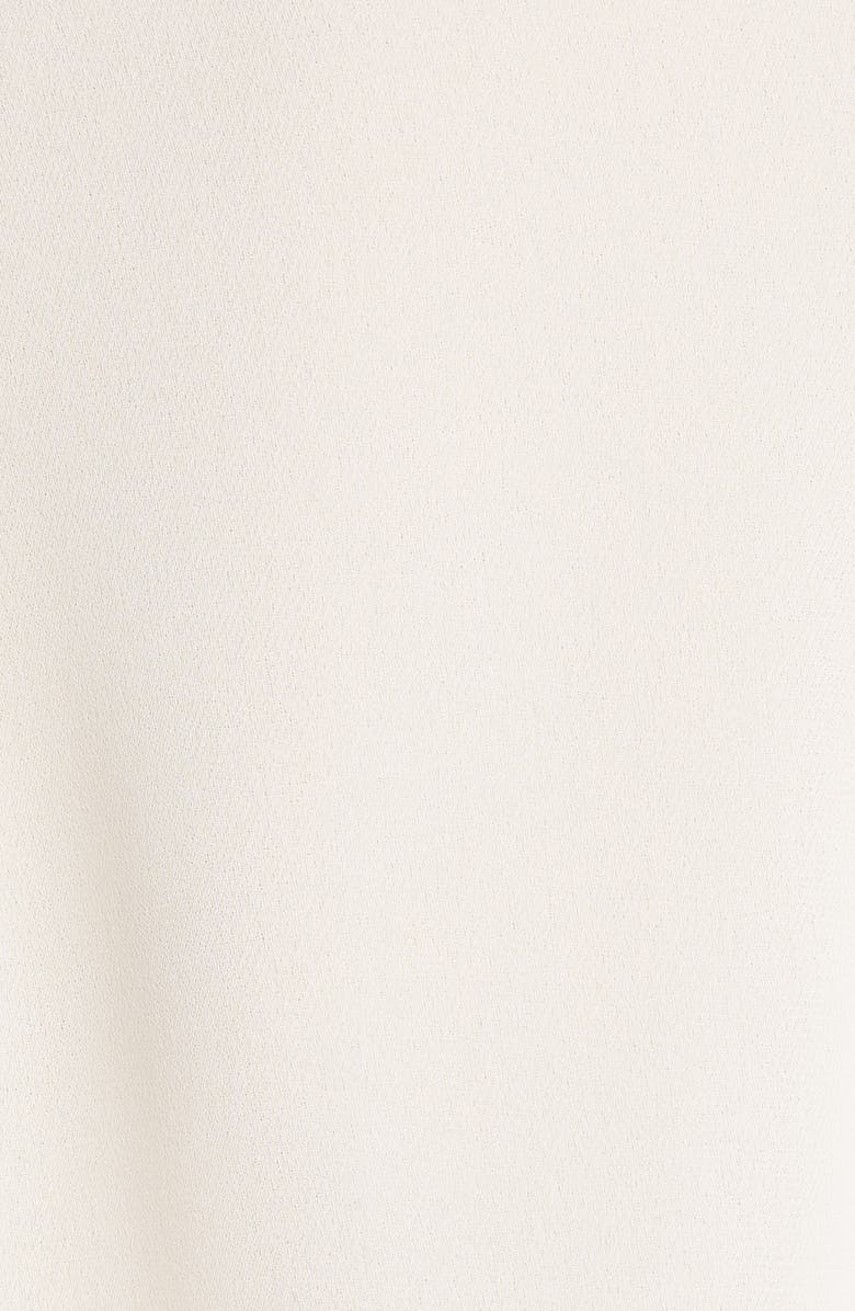 Valentino Contrast Trim Silk Georgette Tie Neck Blouse, Alternate, color, 