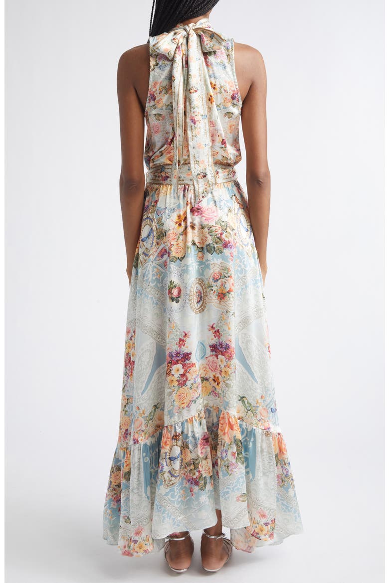 Floral Silk Maxi Dress, Alternate, color, A TASTE FOR LACE