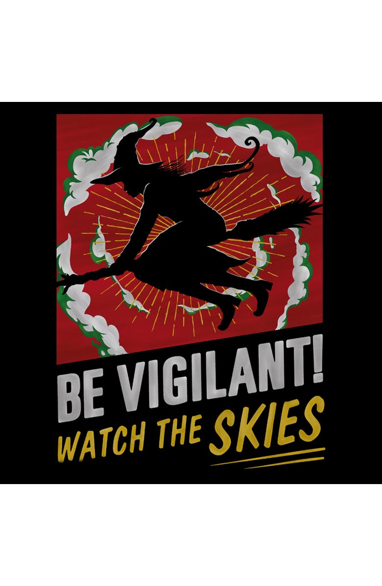 Wicked: For Good Men's Wicked For Good Elphaba Watch the Skies  Graphic T-Shirt, Alternate, color, Black