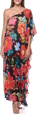 RANEES One-Shoulder Cover-Up Maxi Dress