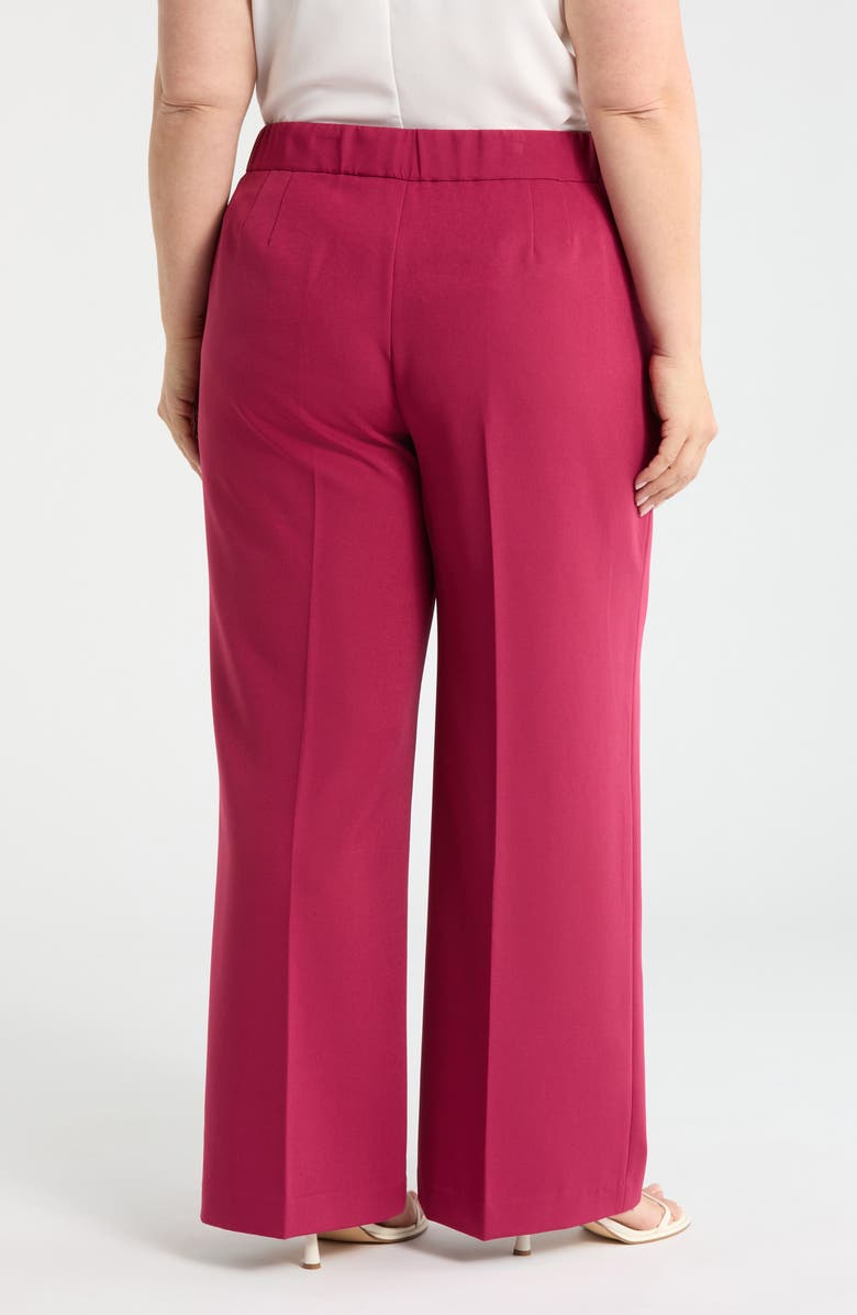 Tahari ASL Wide Leg Pants, Alternate, color, Berry Bliss
