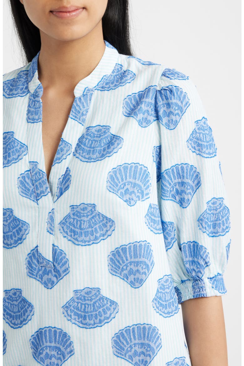 Mialeigh Print Shift Dress, Alternate, color, DAY DREAM BLUE SEASHELL