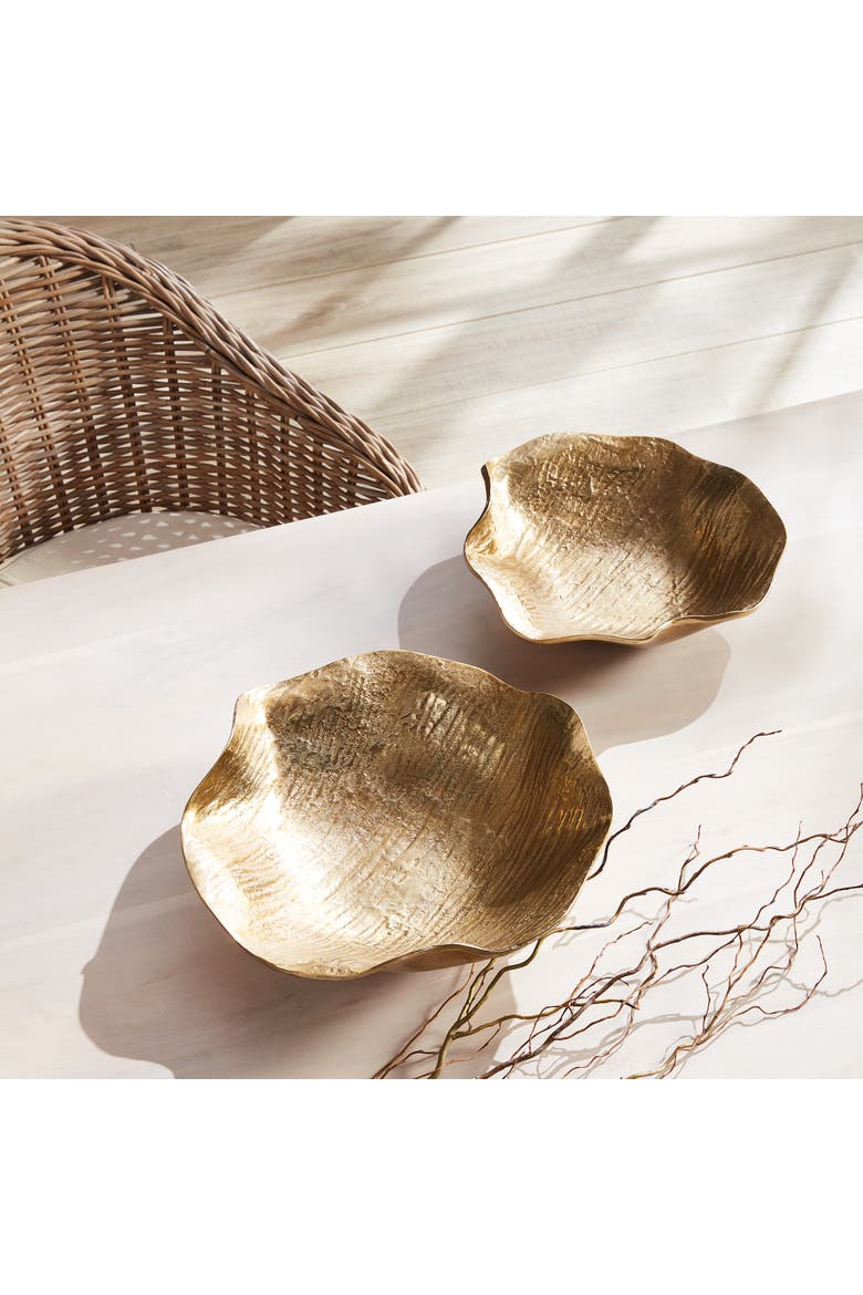 Clarice Decorative Bowls Set of 2, Alternate, color, Gold