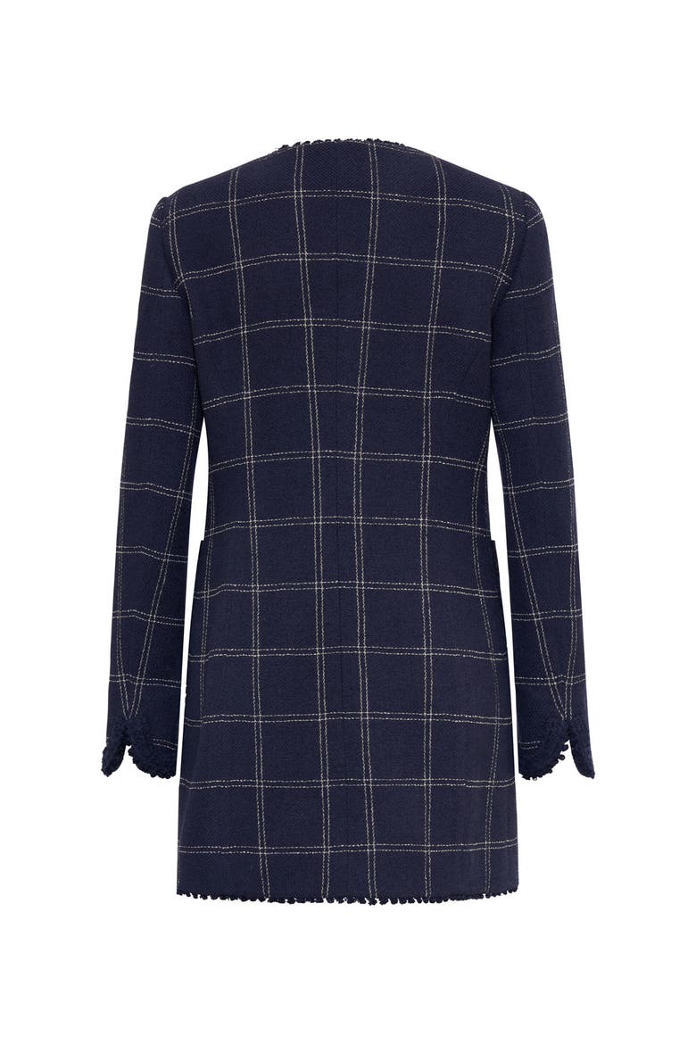 Boucl Jacket With Application, Alternate, color, Navy