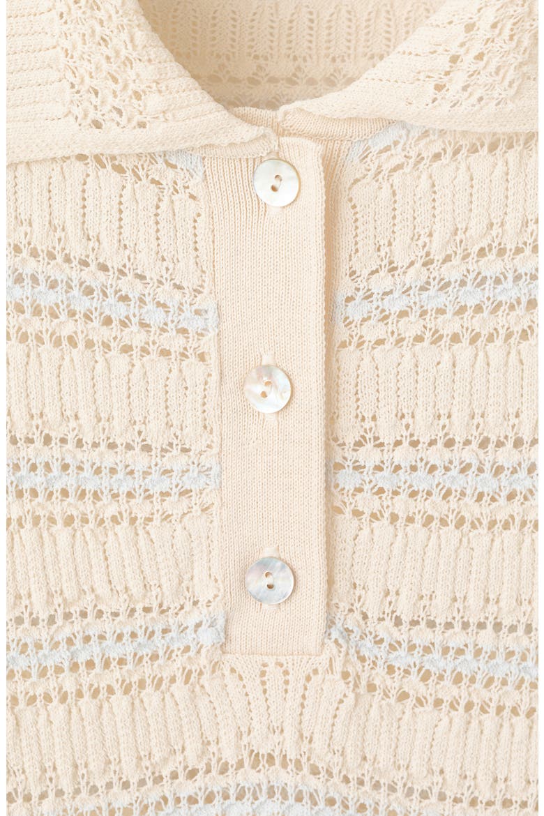 Stripe Open Stitch Cardigan, Alternate, color, ECRU