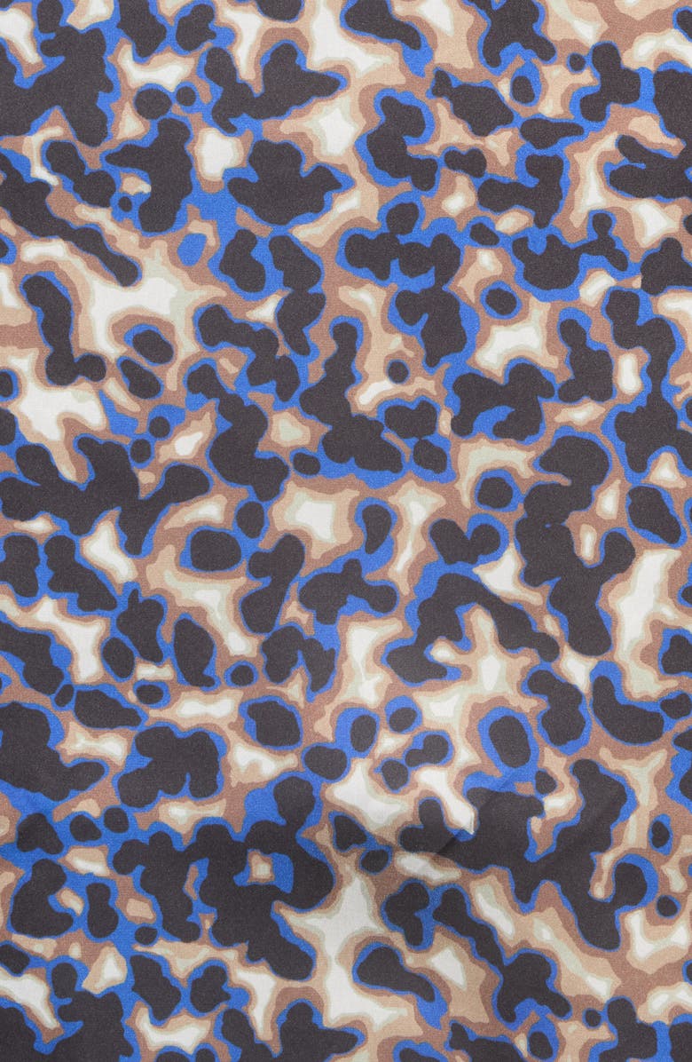 Steve Madden Leopard Print Scarf, Alternate, color, Cobalt