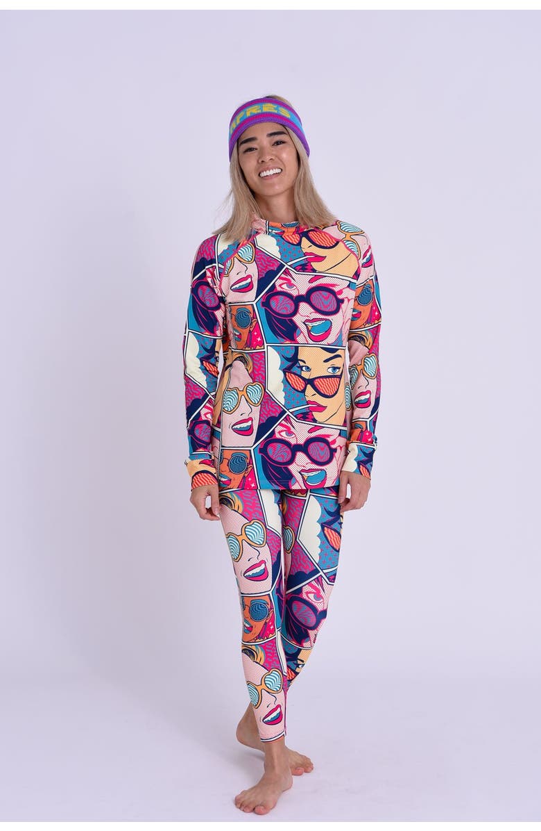 OOSC Baselayer Top - Comic Book Candy Women's, Alternate, color, Multi-Colour