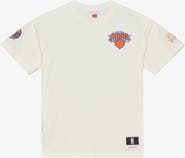 Mitchell & Ness Men's Mitchell & Ness Cream New York Knicks Hardwood Classics Chainstitch Premium T-Shirt