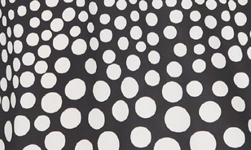 London Times Graduated Dot Midi Dress In Black/ivory