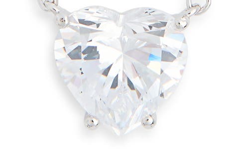 Nadri Modern Love Cubic Zirconia Heart Pendant Necklace In Metallic