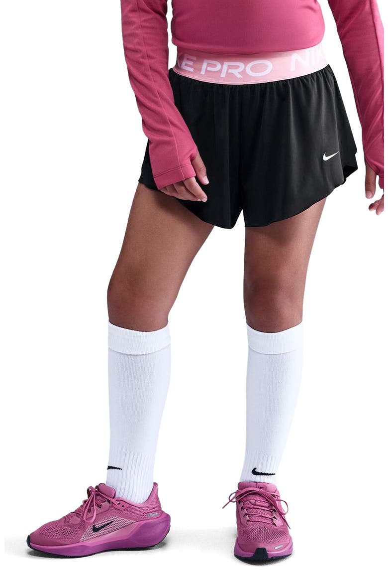 Pro Dri-FIT 2-in-1 Shorts, Main, color, 011 BLACK/MED SOFT PINK/WHITE