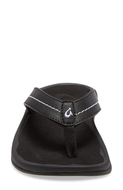 Olukai Ohana Flip Flop In Black