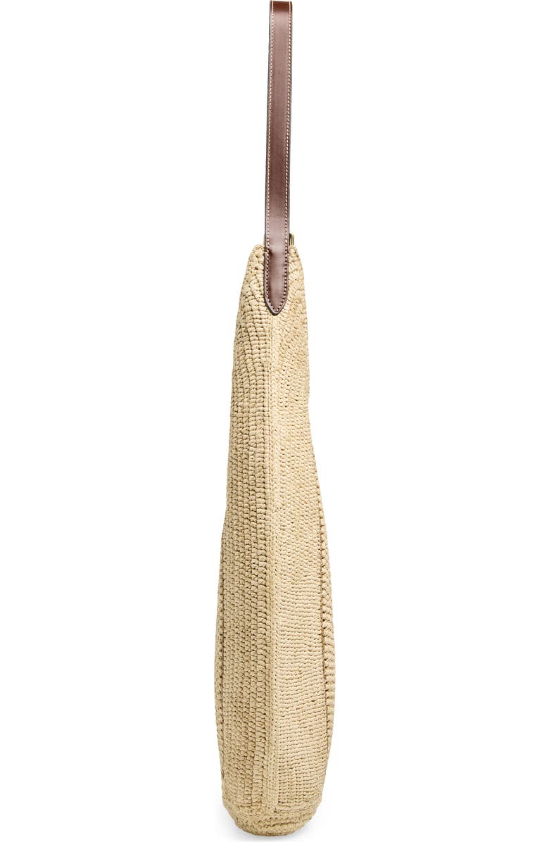 Anya Hindmarch Bow Woven Raffia Hobo Bag, Alternate, color, Natural
