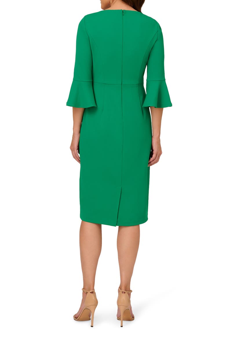 Tie Front Sheath Dress, Alternate, color, VIVID GREEN