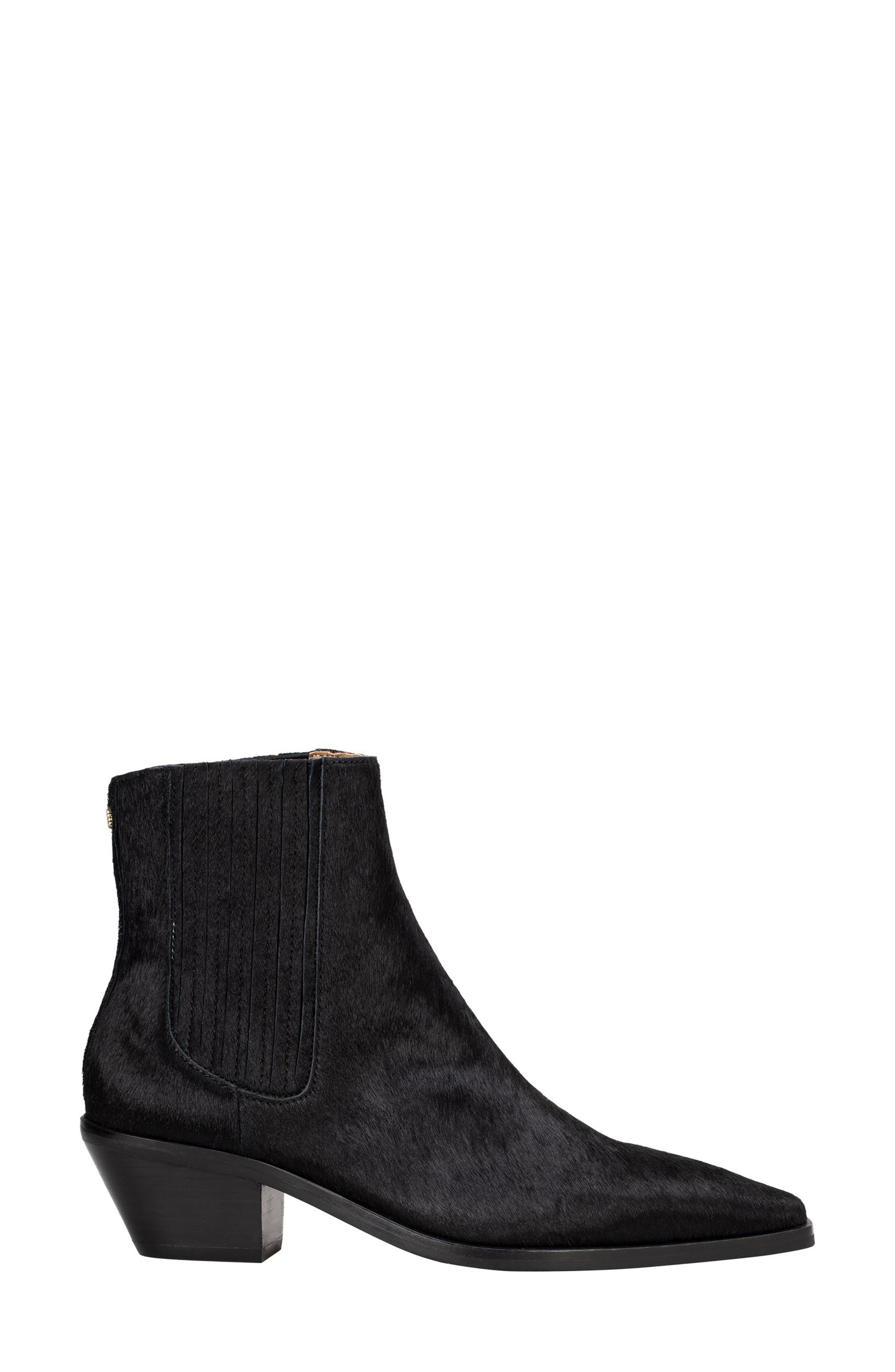 BOSS Genuine Calf Hair Chelsea Boot, Main, color, Black