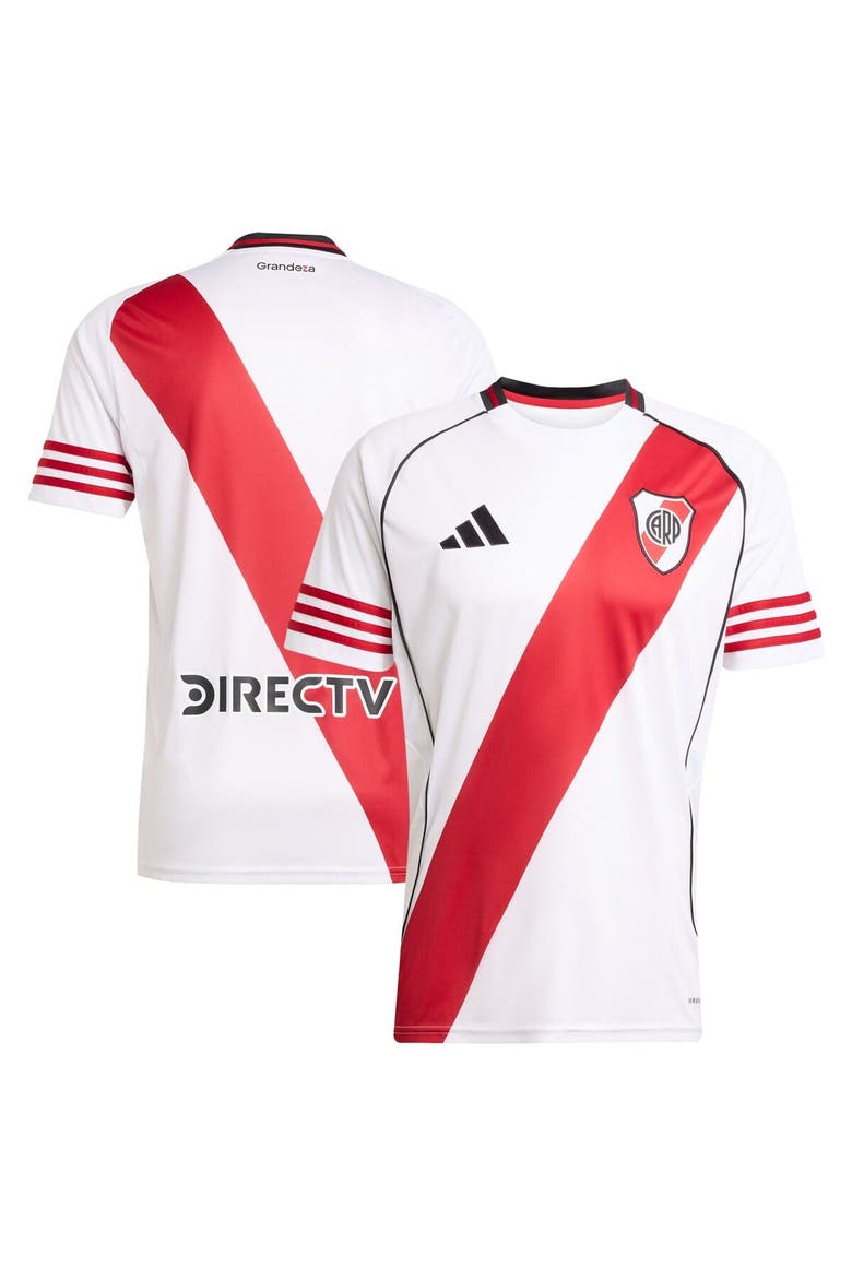 Men's adidas White Club Atlético River Plate 2025/26 Home Replica Jersey, Alternate, color, White