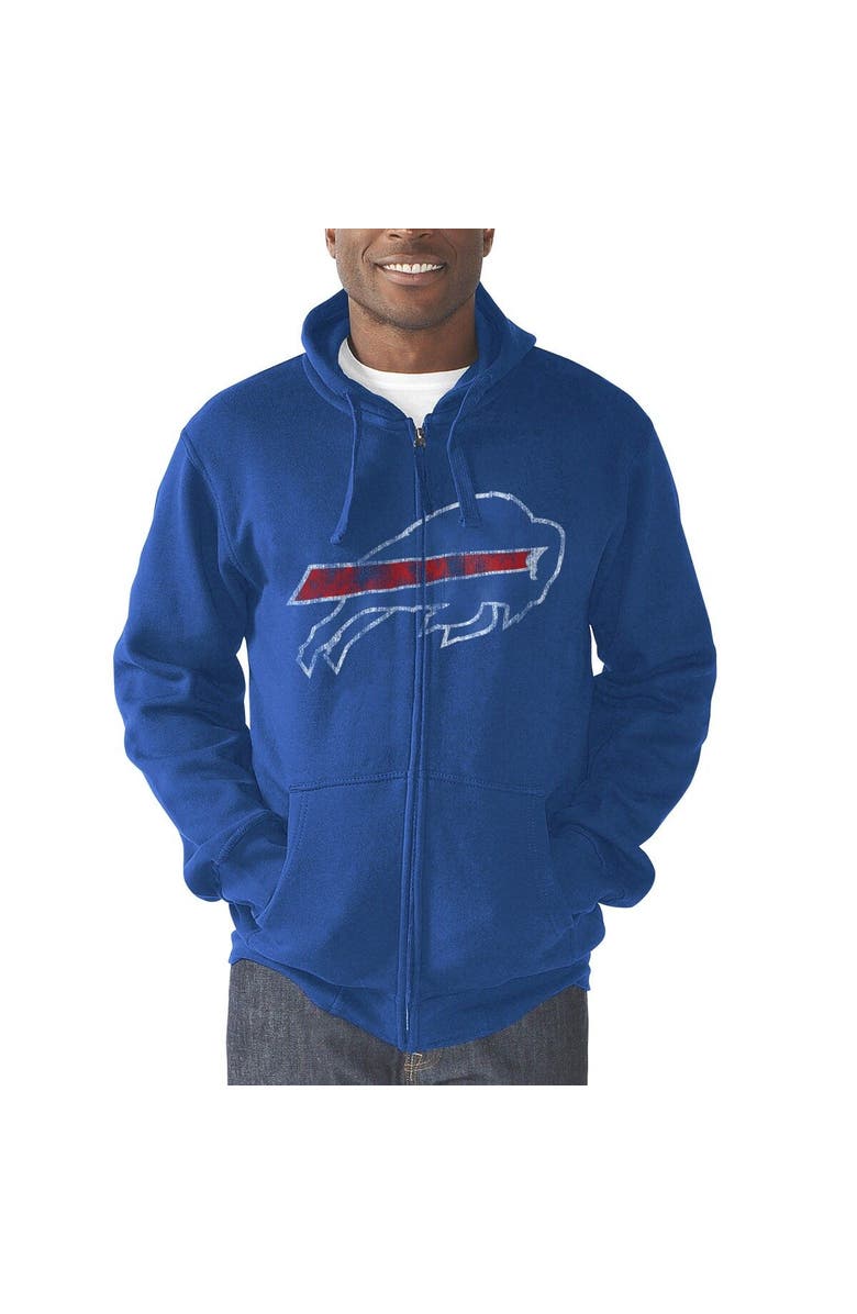 STARTER Men's G-III Sports by Carl Banks Royal Buffalo Bills Primary Logo Full-Zip Hoodie, Alternate, color, 
