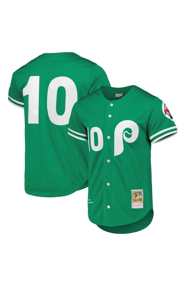 Mitchell & Ness Men's Mitchell & Ness Darren Daulton Green Philadelphia Phillies Cooperstown Collection Authentic Jersey, Alternate, color,