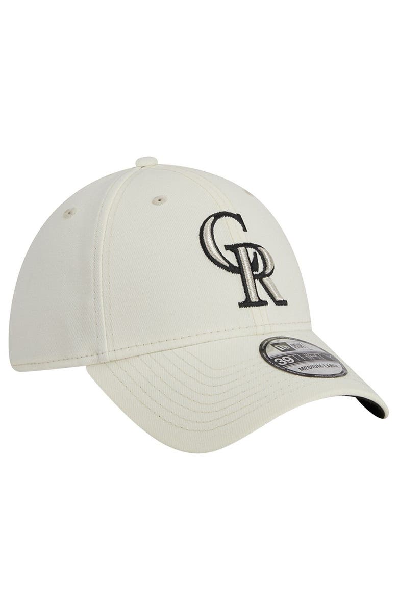 New Era Men's New Era Cream Colorado Rockies Chrome Team Classic 39THIRTY Flex Hat, Alternate, color, Cream